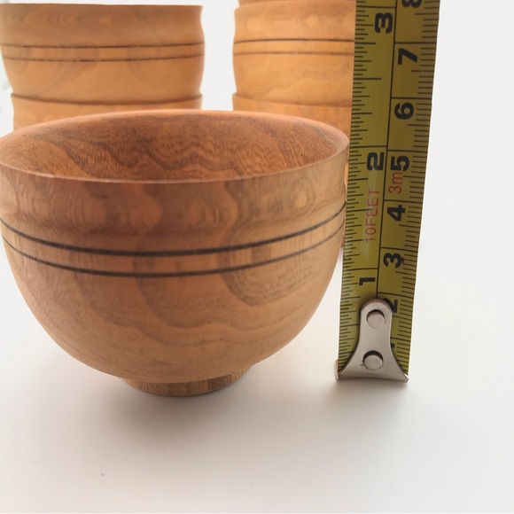 Set of 6 vintage wooden bowls - Picture 5 of 6